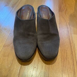 Frye Suede Mules - Mushroom